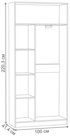 Шкаф Mobi Ливерпуль белый / ясень ваниль 357763