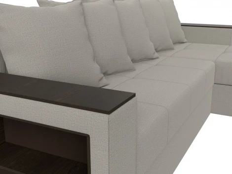 Диван угловой Дубай Лайт правый угол (Бежевый/Рогожка) Лига Диванов арт.121638