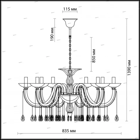 Подвесная люстра Odeon Light Alvada 2911/8