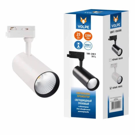 Трековый светильник Volpe ULB-Q276 25W/4000К WHITE (LED, 220V)