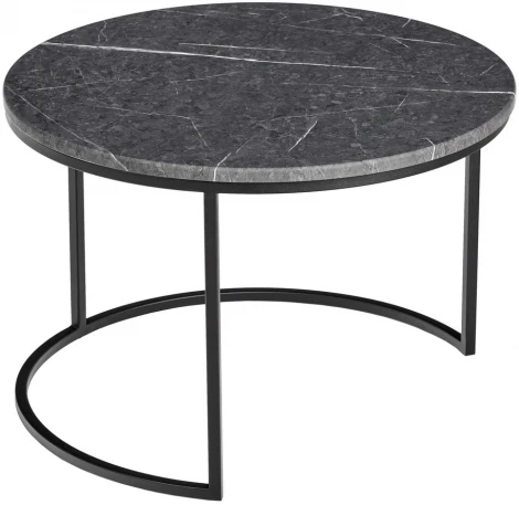 Набор кофейных столиков Tango серый мрамор с чёрными ножками, 2шт Bradex Home RF 0206