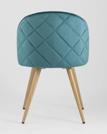 Стул Stool Group Лион велюр с ромбами аквамарин УТ000002228