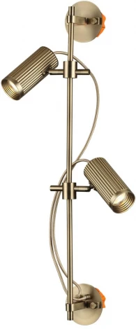 Настенный спот поворотный на 50/180 Odeon Light Manchester 7013/2W металл/под латунь LED GU10 *2 10W 220V