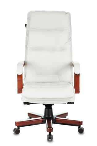 Кресло руководителя Бюрократ T-9927WALNUT слоновая кость кожа крестовина металл/дерево