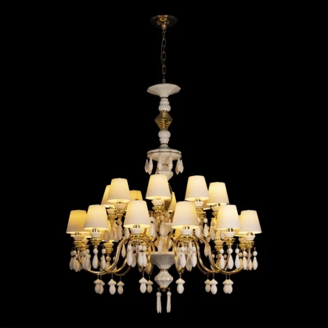 Подвесная люстра ярусная Loft It Grace 10203/12+8 White (220V, подвески, на цепи)