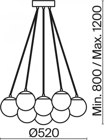 Подвесной светильник Freya Fiesta FR5231PL-13CH (220V, на проводе, шарики)