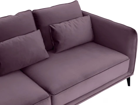 Диван Amsterdam трехместный ОГОГО (арт.664753), (Ткань/Фиолетовый)