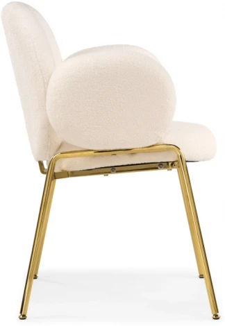 Стул Woodville на металлокаркасе Kalipso white / gold 15592