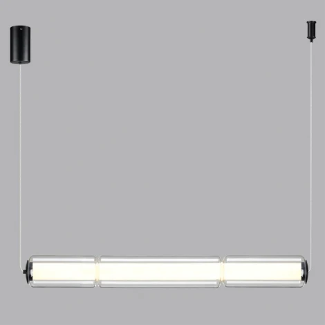 Подвесной светильник светодиодный Odeon Light Fau 6698/19L черный/металл/акрил/стекло IP20 LED 19W  3000K