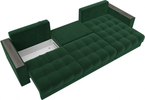 Диван угловой с декором Лига-049 НПБ Лонг Лига Диванов (Велюр) арт.128296