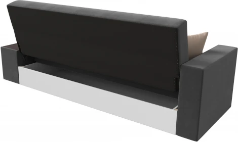 Диван-книжка Лига-020 стол справа (Серый,Бежевый/Велюр) Лига Диванов арт.118484