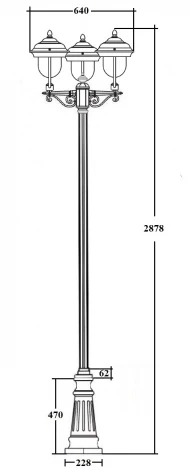 Наземный фонарь Oasis Light MADRID 84310B B2 Bl