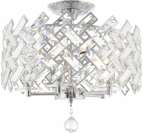 Потолочная люстра хрустальная на штанге Arte Milano Sorrento-7019 377019/5/50/390 CR (220V)