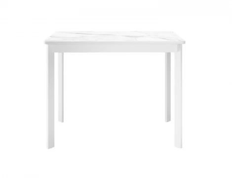 Стол DikLine LK90 Керамика Белый мрамор/подстолье белое/опоры белые 00-00074434 00-00074434