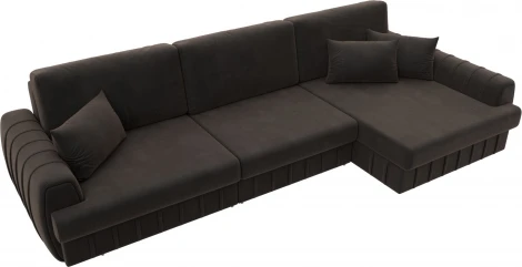 Диван угловой Лига-057 НПБ Лонг угол правый Лига Диванов (Велюр) арт.129301