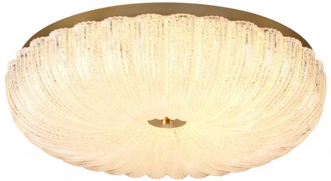 Потолочный светильник круглый Sonex Tesoro 7719/60L металл/стекло/прозрачный/золотой LED 60Вт 3000-6500K D500 IP20 пульт ДУ (220V, круглые)