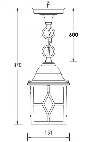 Уличный светильник подвесной Oasis Light 64305 Gb