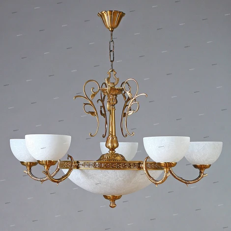 Люстра подвесная Ambiente by Brizzi Seville, 10 ламп, бронза с белым