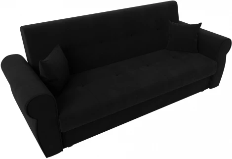 Диван-книжка Лига-019 (Черный/Микровельвет) Лига Диванов арт.118365