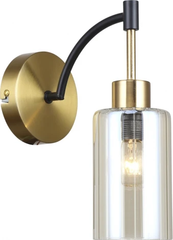 Бра Escada Lyrics 1x40Вт E14, металл/стекло, бронза/черный, прозрачный плафон (220V)
