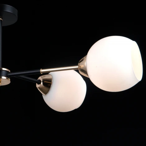 Потолочная люстра на штанге ILLUMICO IL0715-4CSQ-24 BK GD LIBRA (220V)