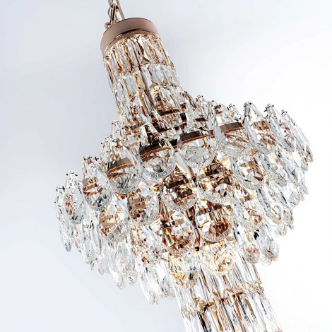 Подвесная люстра хрустальная Modelux MODELUX ML.8861.39P GD