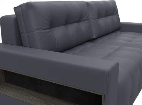 Диван прямой с полками Лига-053 НПБ Лига Диванов (Экокожа) арт.128898