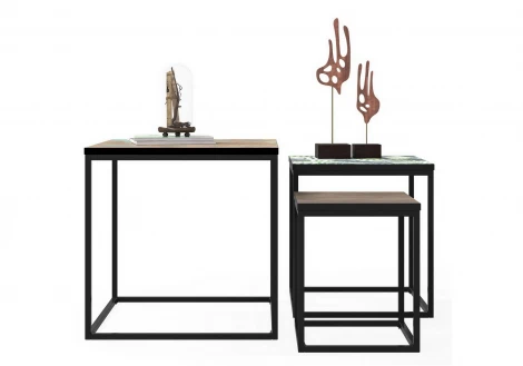 Комплект из 3 журнальных столиков черный MY iNTERNO Penna ML-S9362