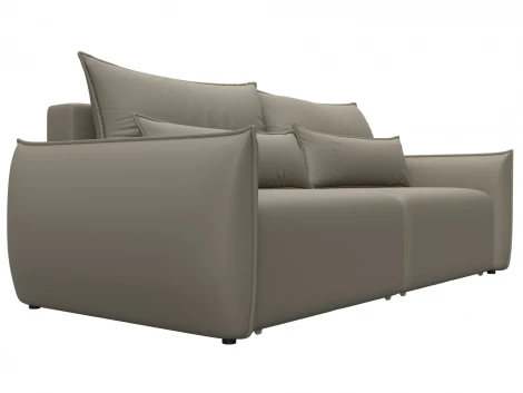 Диван прямой Лига-051 НПБ (ЛДСП,Брус,Фанера/Пластик/Экокожа/Бежевый) Лига Диванов 129878