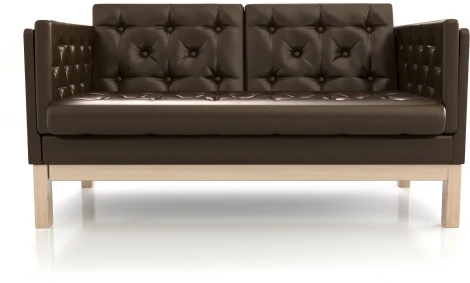 Диван Arsko Айверс М сосна темно-коричневый кожзам