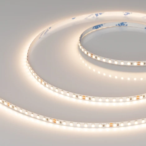 Светодиодная лента RT-A160-5mm 24V Warm3000 (9.6 W/m, IP20, 2835, 5m) (Arlight, Открытый) 037806