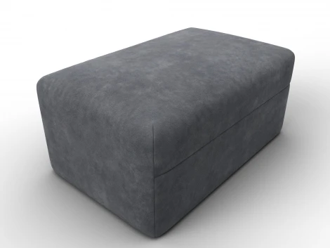 Модуль пуф Лига-060 НПБ (ЛДСП,Брус,Фанера,Велюр/Темно-серый) Лига Диванов 129584