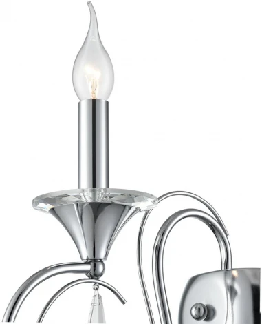 Бра Lumion Laoka 8032/1W металл/хрусталь, хром/прозрачный E14 1*40W 220V (подвески, подсвечник, свеча)
