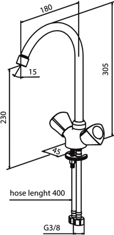 Смеситель Damixa RedBlu Object 340000000 для кухонной мойки