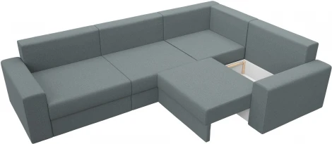 Диван угловой Майами Long правый угол (Серый/Рогожка) Лига Диванов арт.122907