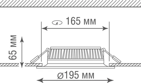 Встраиваемый биодинамический светодиодный светильник 24Вт Donolux Ritm DL18891WW24W (220V, круглые, IP44)