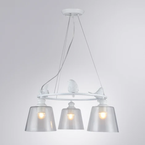Подвесная люстра Arte Lamp Passero A4289LM-3WH (220V, на тросе, птички)