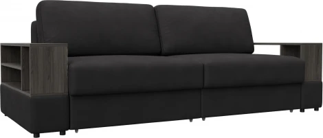 Диван прямой с 2 полками Лига-055 НПБ Лига Диванов (Замша) арт.129069