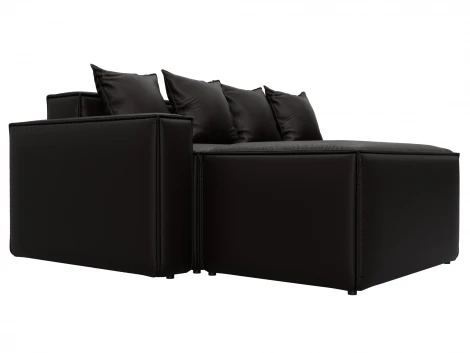 Диван угловой модульный Лига-063 угол левый (ДСП/Пластик/Экокожа/Коричневый) Лига Диванов 129789L