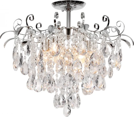 Потолочная люстра на штанге Escada Kelly 1123/6PL Chrome (220V, хрусталь, подвески)