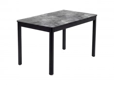 Стол DikLine DKQ120 Керамика серый глянец (italian middle grey)/подстолье черное/опоры черные 00-00086037