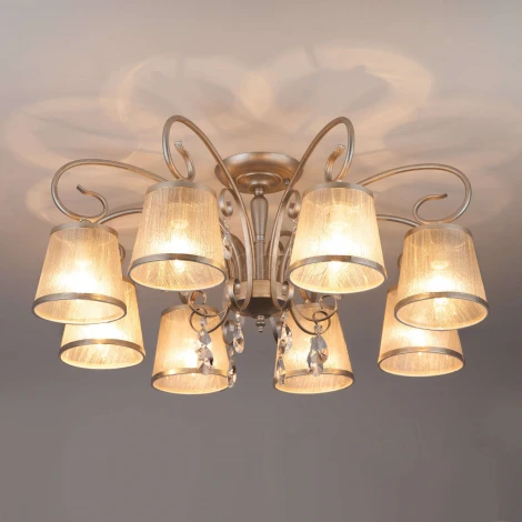 Потолочная люстра Eurosvet Liona 60065/8 серебро (220V)