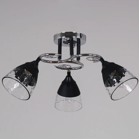 Потолочная люстра на штанге Reluce 70139-3.3-03 CR+BK (220V)