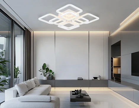 Потолочная люстра светодиодная на штанге с пультом Ambrella ACRYLICA FA8950 (регулировка яркости, 220V)