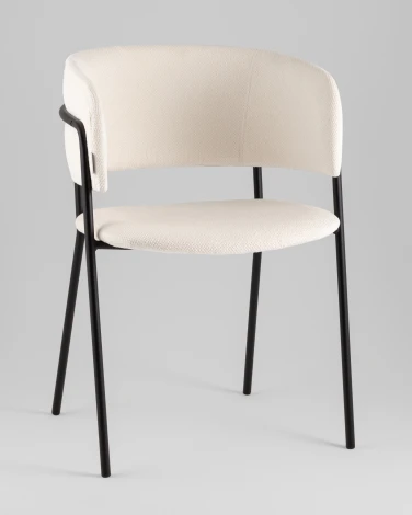 Кресло Нэлли New буклированный велюр белый Stool Group арт.УТ000039980