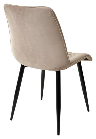Стул Поль бежевый #5, велюр / черный каркас, 4 шт./ 1 к.