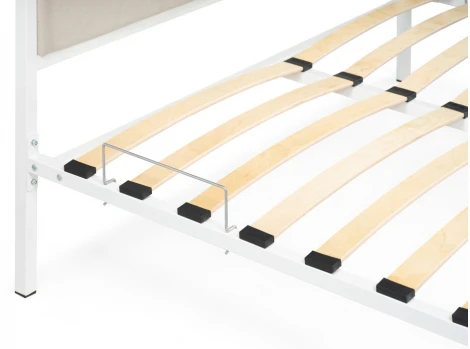 Двуспальная кровать Woodville Эгерт 160х200 белый / light beige 552921