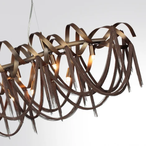 Подвесная люстра Odeon Light Chainy 5066/10 античн.бронза/коричневый/металл/металл G9 10*40W (220V, на тросе)