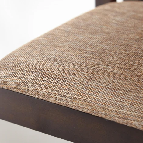 Обеденный комплект Хадсон (стол + 4 стула)/ Hudson Dining Set дерево гевея/мдф, стол: 110х70х75см / стул: 44х42х89см, cappuccino (темный орех), ткань кор.-зол. (1 Tetchair 13691