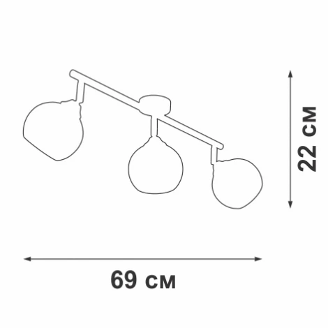 Спот на штанге Vitaluce V4313-0/3PL (220V)